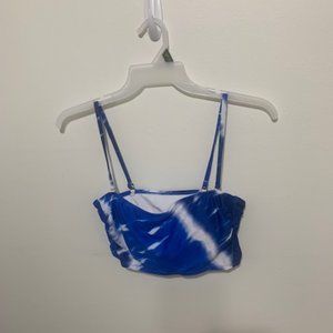 Blue and White Swim Top